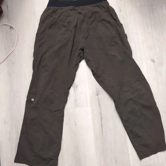 Lululemon Jogger Pants Men's 33-36 Stretch Drawstring Front Zip Pocket Unhemmed - Picture 4 of 6